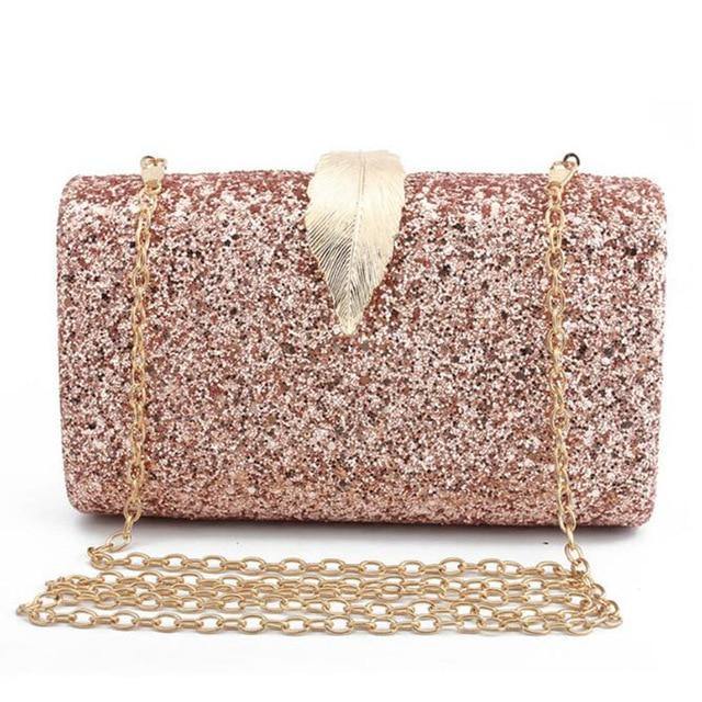 Buy Bling Metal Leaf Hard Case Clutch Online Australia at BargainTown