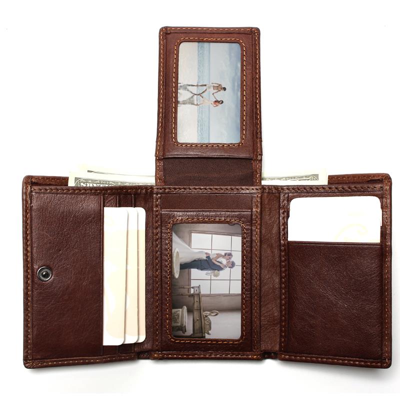 Buy Men's Vintage Anti-theft Slim Leather Wallet Online Australia at BargainTown