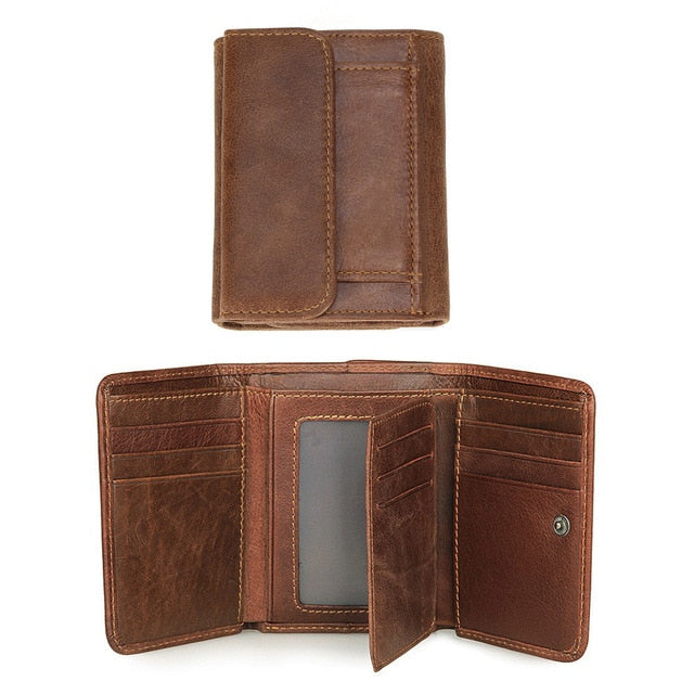 Buy Men's Vintage Anti-theft Slim Leather Wallet Online Australia at BargainTown