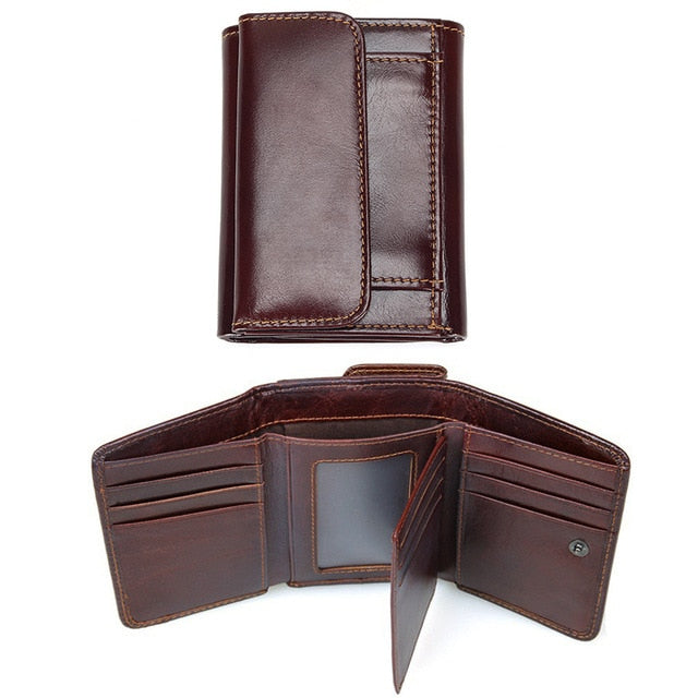 Buy Men's Vintage Anti-theft Slim Leather Wallet Online Australia at BargainTown
