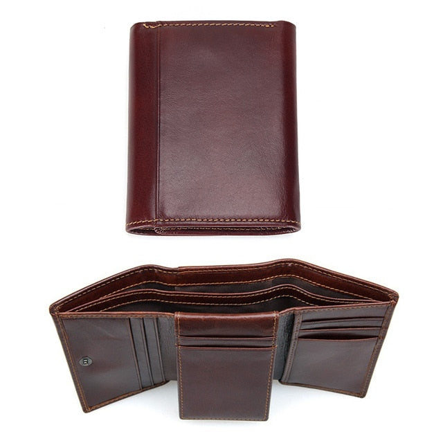 Buy Men's Vintage Anti-theft Slim Leather Wallet Online Australia at BargainTown