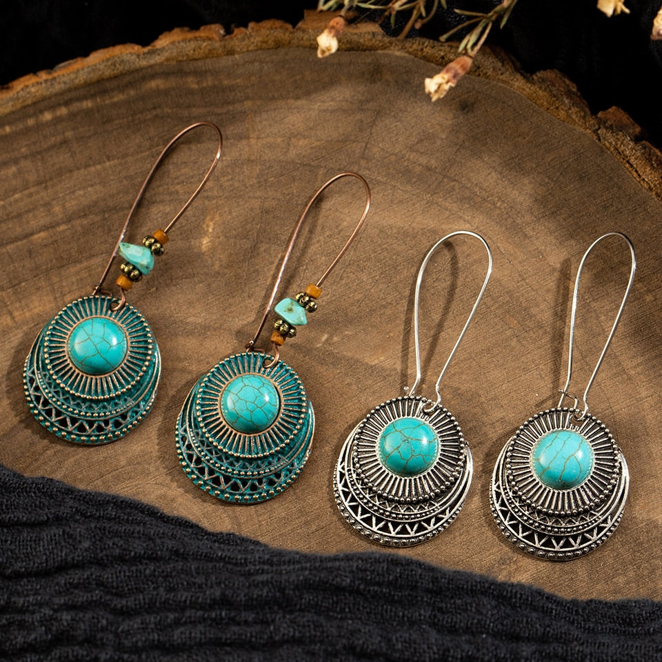 Buy Vintage Turquoise Drop Earrings Online Australia at BargainTown