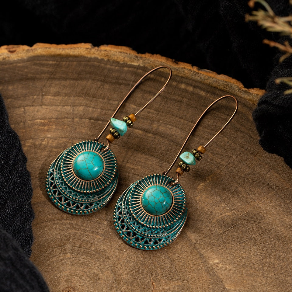 Buy Vintage Turquoise Drop Earrings Online Australia at BargainTown