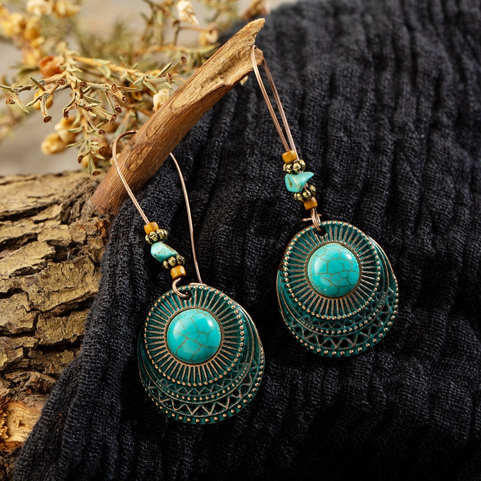 Buy Vintage Turquoise Drop Earrings Online Australia at BargainTown