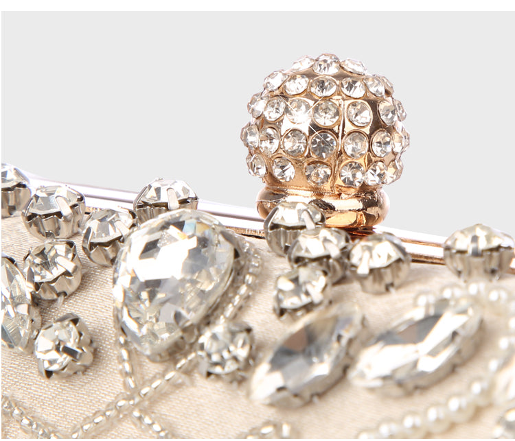 Buy Rhinestone Pearls Beaded Clutch Online Australia at BargainTown