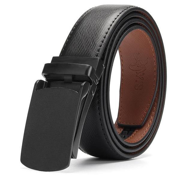 Buy Men's Genuine Leather Adjustable Black Business Belt Online Australia at BargainTown