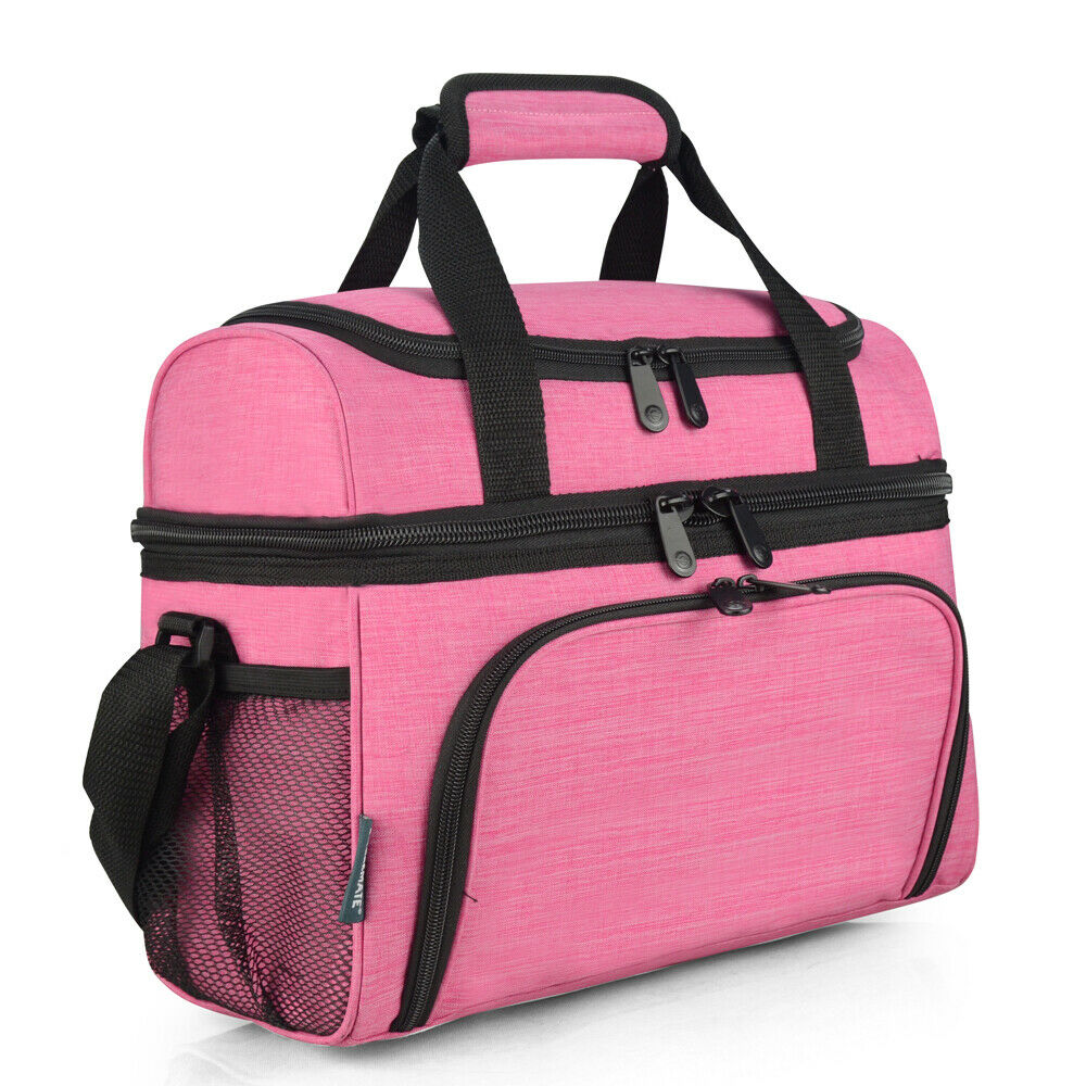 Buy 19L Dual Compartment Insulated Lunch Bag Cooler Bag - Pink Online Australia at BargainTown