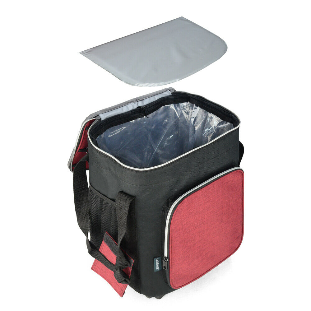Buy 36L Wheeled Foldable Rolling Cooler Bag - Red Online Australia at BargainTown