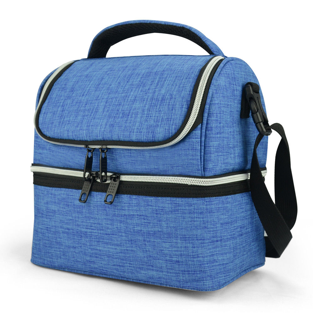 Buy 12L Dual Compartment Insulated Lunch Bag Cooler Bag - Blue Online Australia at BargainTown