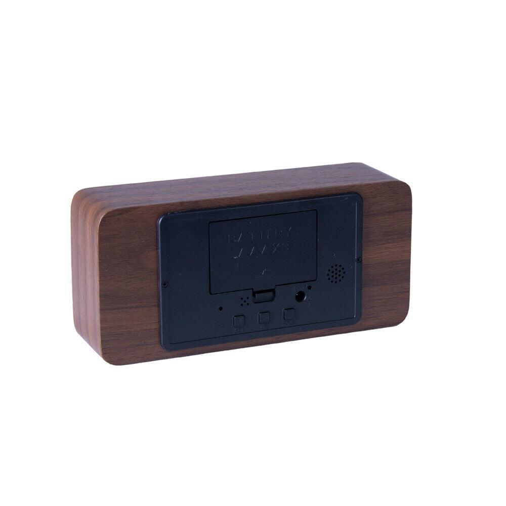 Buy LED Digital Wooden Alarm Clock with Temperature Display Online Australia at BargainTown