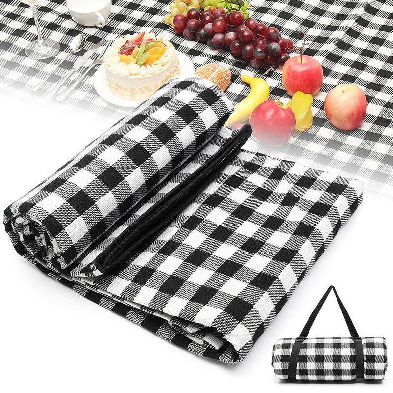 Buy Premium 2mX2m Water Repellent Cashmere Camping/Picnic Blanket Red/Black Online Australia at BargainTown