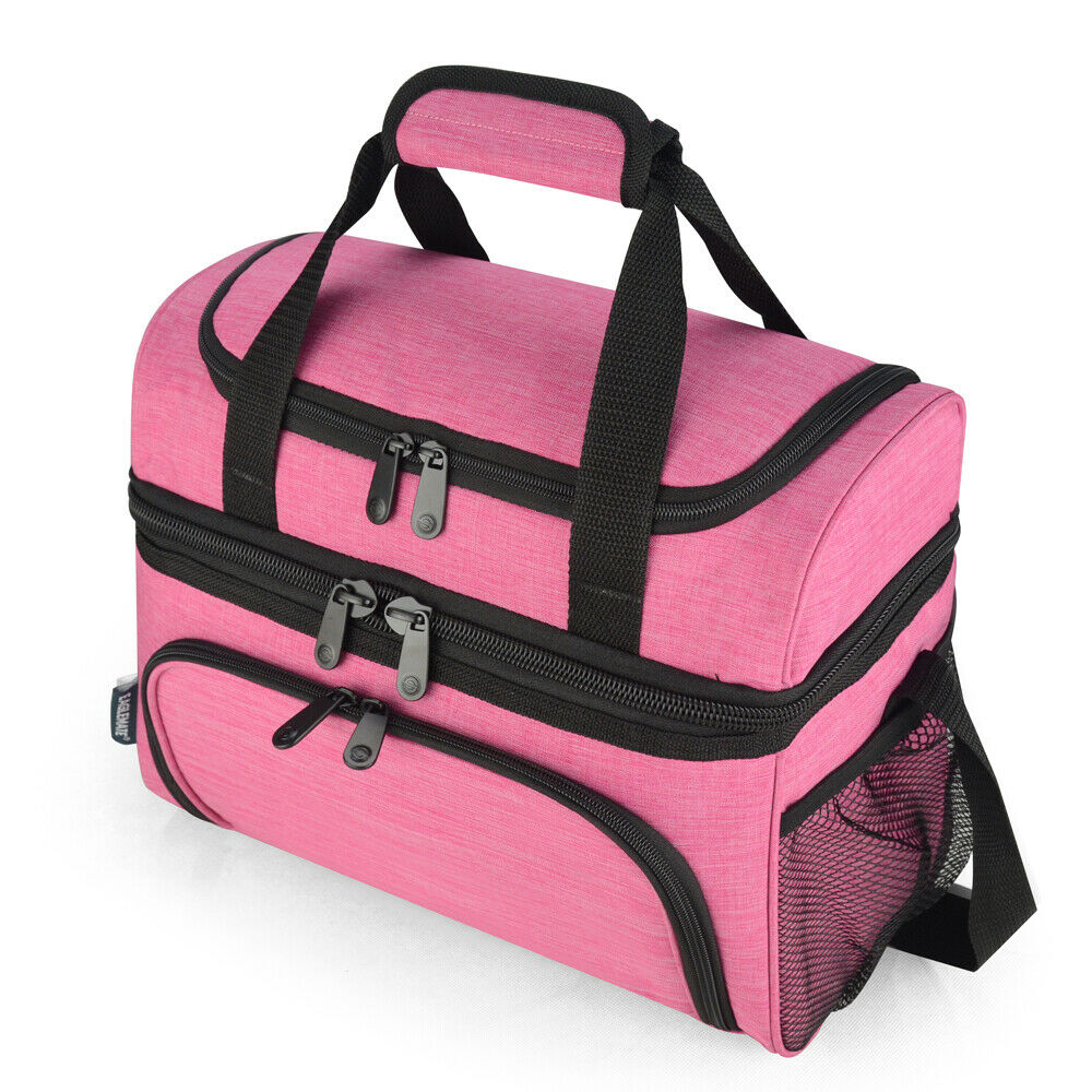 Buy 19L Dual Compartment Insulated Lunch Bag Cooler Bag - Pink Online Australia at BargainTown