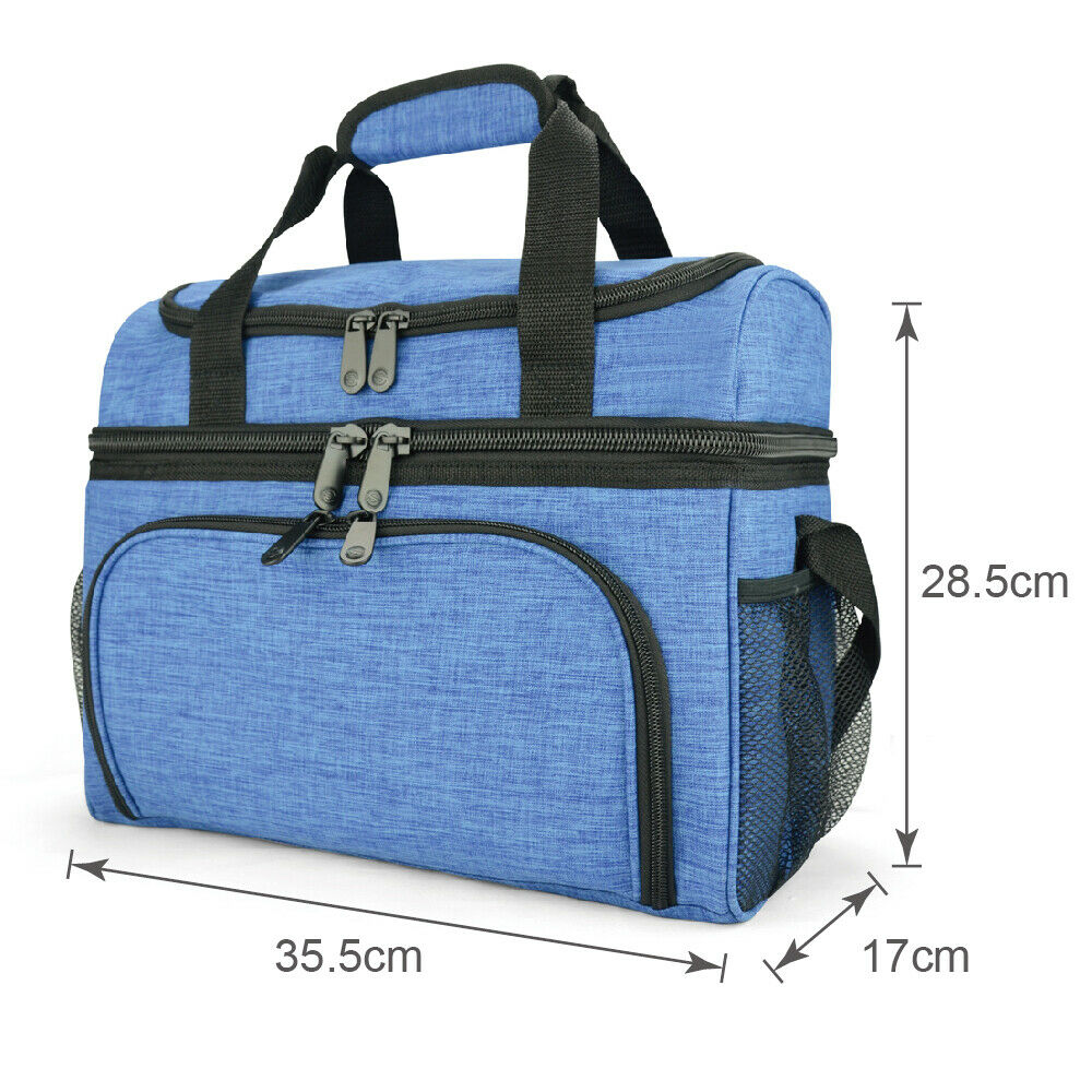 Buy 19L Dual Compartment Insulated Lunch Bag Cooler Bag - Blue Online Australia at BargainTown