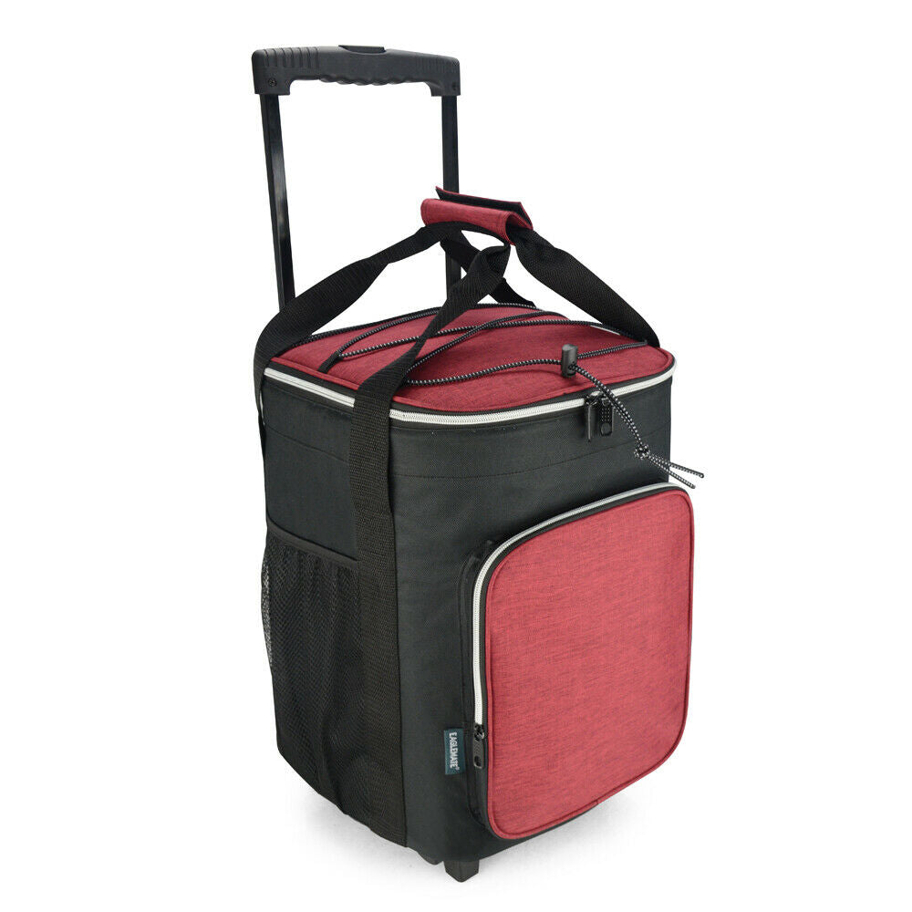 Buy 36L Wheeled Foldable Rolling Cooler Bag - Red Online Australia at BargainTown