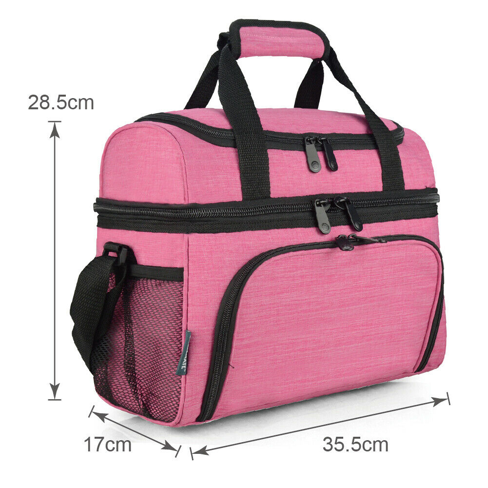 Buy 19L Dual Compartment Insulated Lunch Bag Cooler Bag - Pink Online Australia at BargainTown