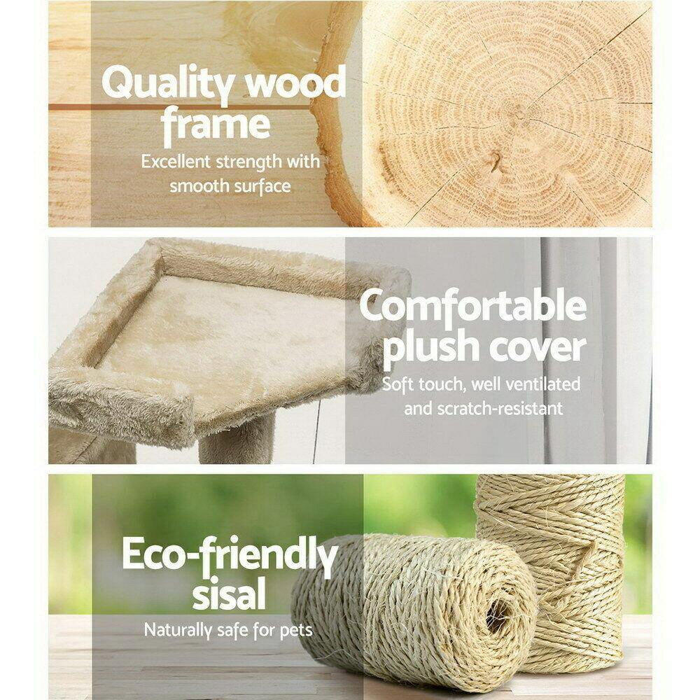 Buy My Territory 180cm Multi-Level Cat Tower & Scratching Post - Beige Online Australia at BargainTown