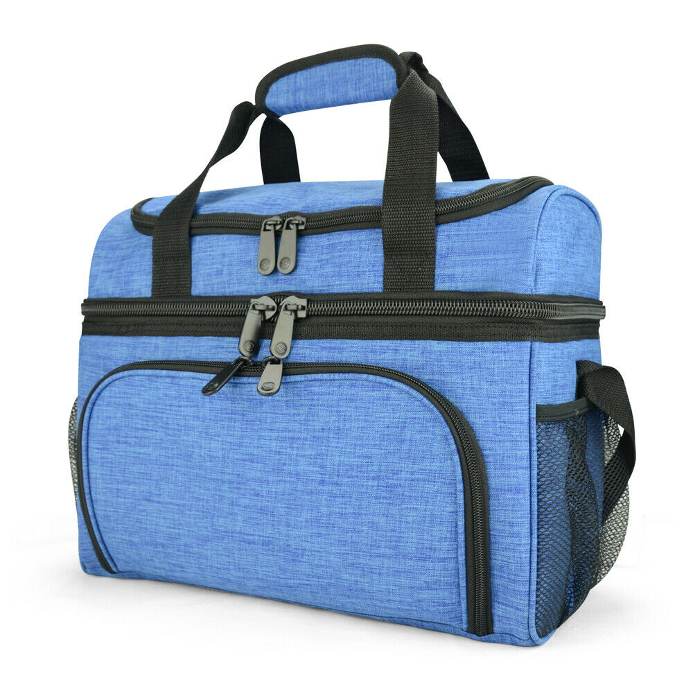 Buy 19L Dual Compartment Insulated Lunch Bag Cooler Bag - Blue Online Australia at BargainTown