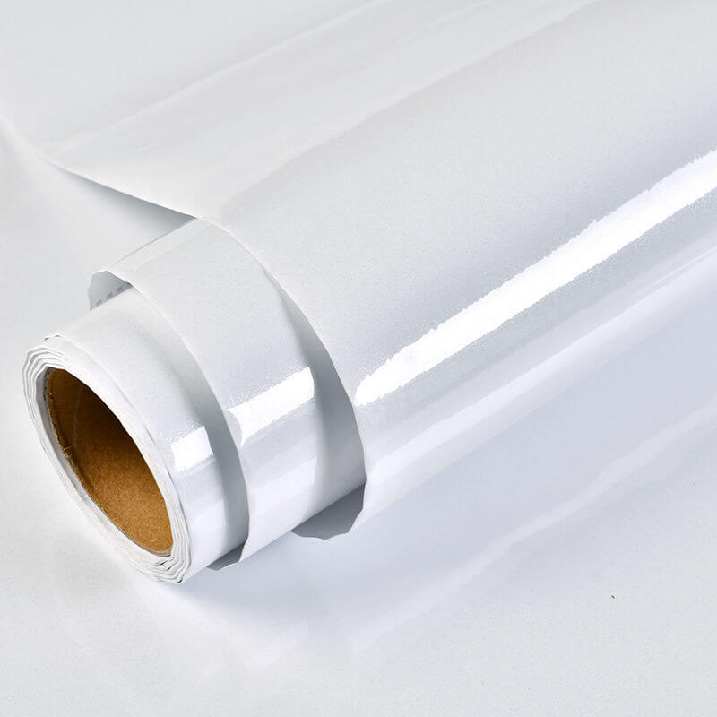 100CM Wide 5 Meters Long Shiny White Vinyl Contact Paper