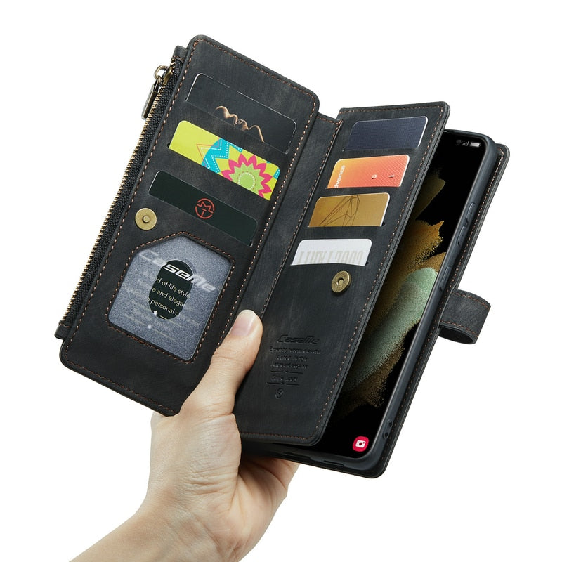 Various Models Samsung Wallet Phone Case PU Leather
