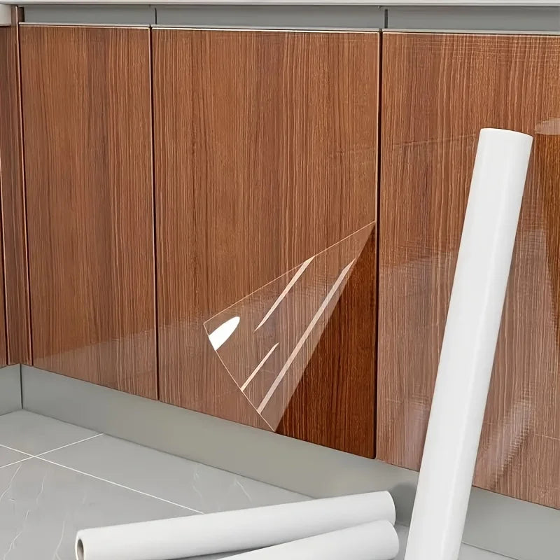 HD Clear Universal Surface Protector - 5m x 60cm Transparent Oil & Waterproof Protective Film for Furniture, Tables, Kitchen Counters, Cabinets