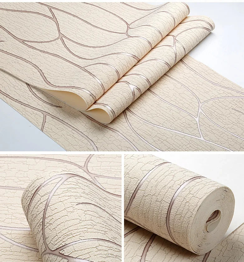 Modern 3D Textured Wallpaper Contact Paper - Geometric Pattern Wall Covering for Living Room, TV Background, Bedroom