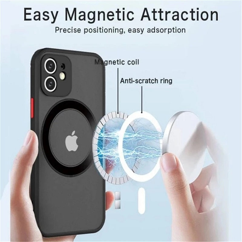 iPhone Magnetic Wireless Charge Phone Case Various Models