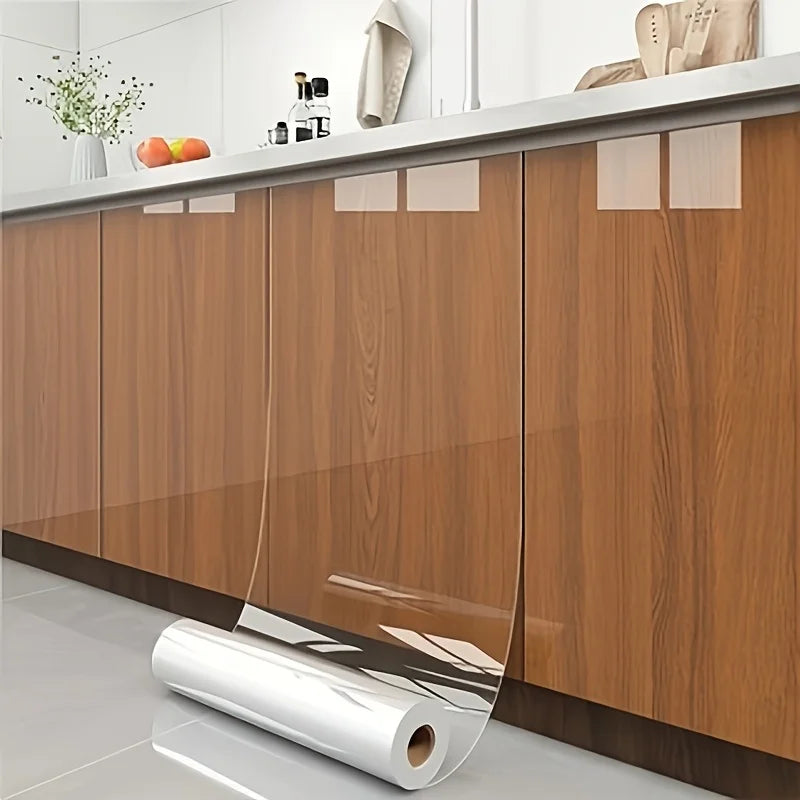 HD Clear Universal Surface Protector - 5m x 60cm Transparent Oil & Waterproof Protective Film for Furniture, Tables, Kitchen Counters, Cabinets