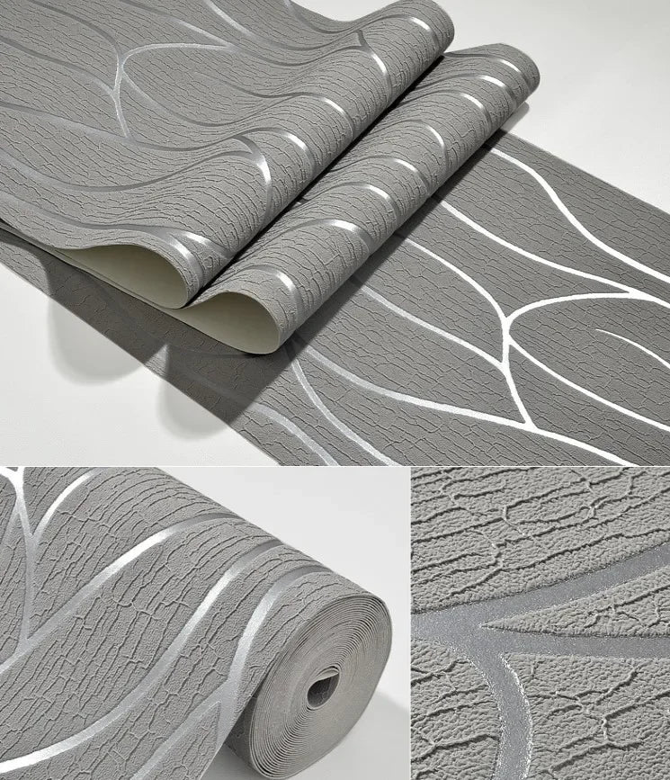 Modern 3D Textured Wallpaper Contact Paper - Geometric Pattern Wall Covering for Living Room, TV Background, Bedroom