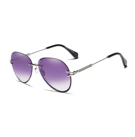 Rimless Pilot Gradient Lens UV400 Women's Sunglasses
