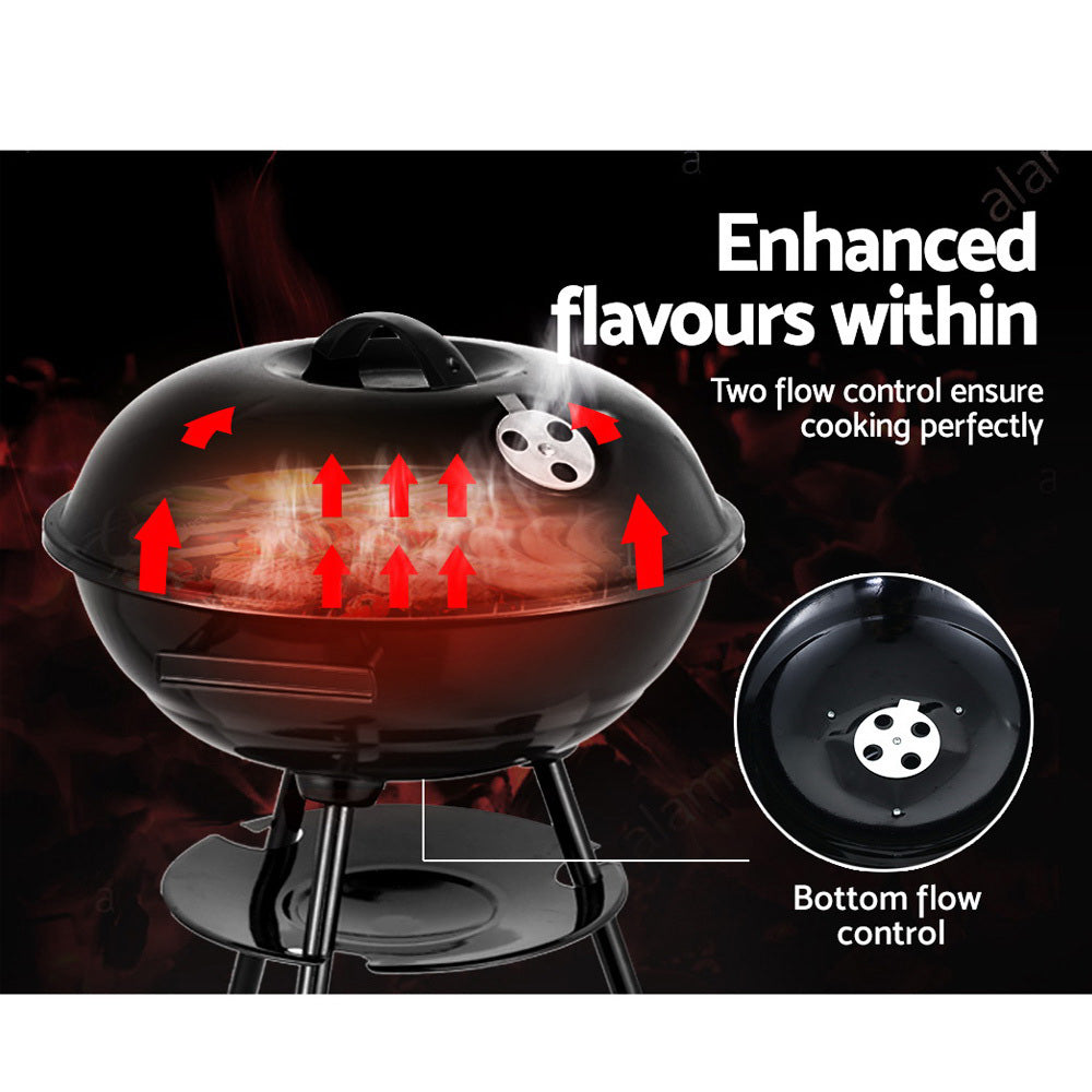 Buy Grillz Charcoal BBQ Smoker Outdoor Camping Patio Barbeque Steel Oven Online Australia at BargainTown