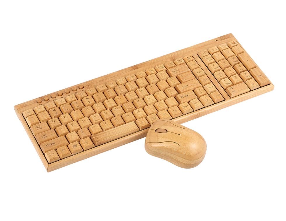 Buy Bamboo Wireless Keyboard & Mouse Combo Set Online Australia at BargainTown