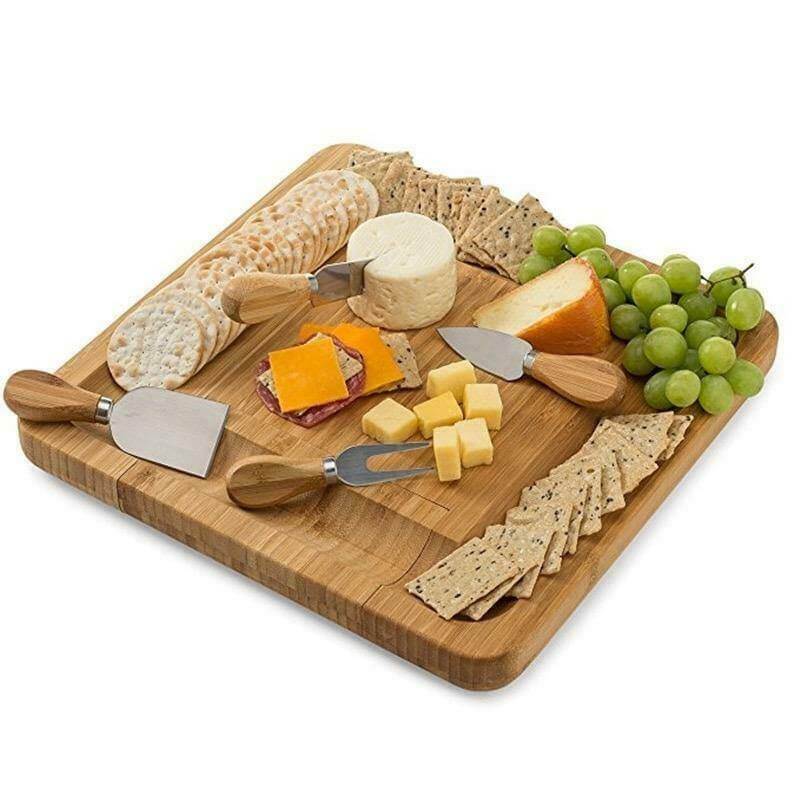 Bamboo Cheese Board & Cheese Knife Set