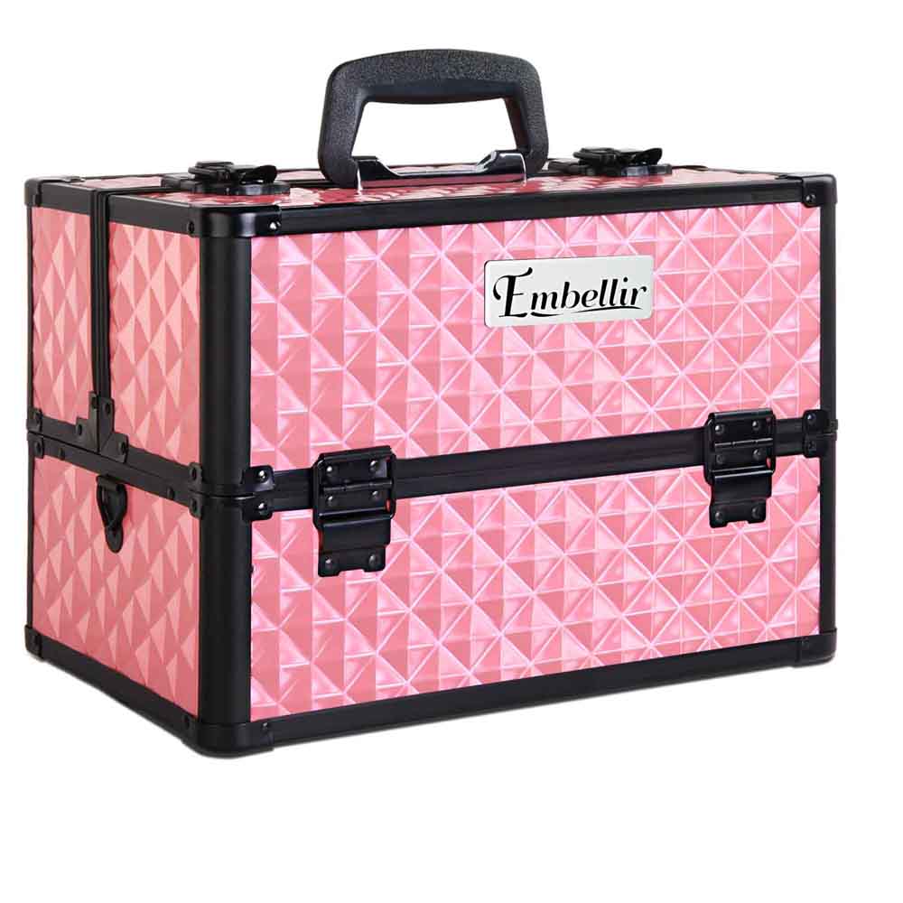 Buy Portable Cosmetic Beauty Makeup Case - Diamond Pink Online Australia at BargainTown