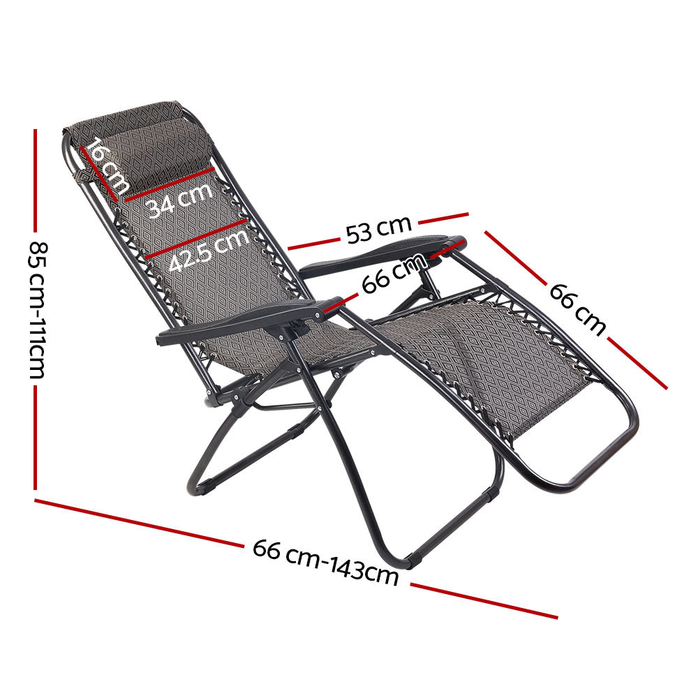 Buy Outdoor Sun Lounge Beach Camping Chair Online Australia at BargainTown
