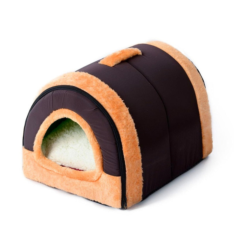 Buy Foldable Warm Soft Cat Cave Cat Bed With Removable Mat Online Australia at BargainTown