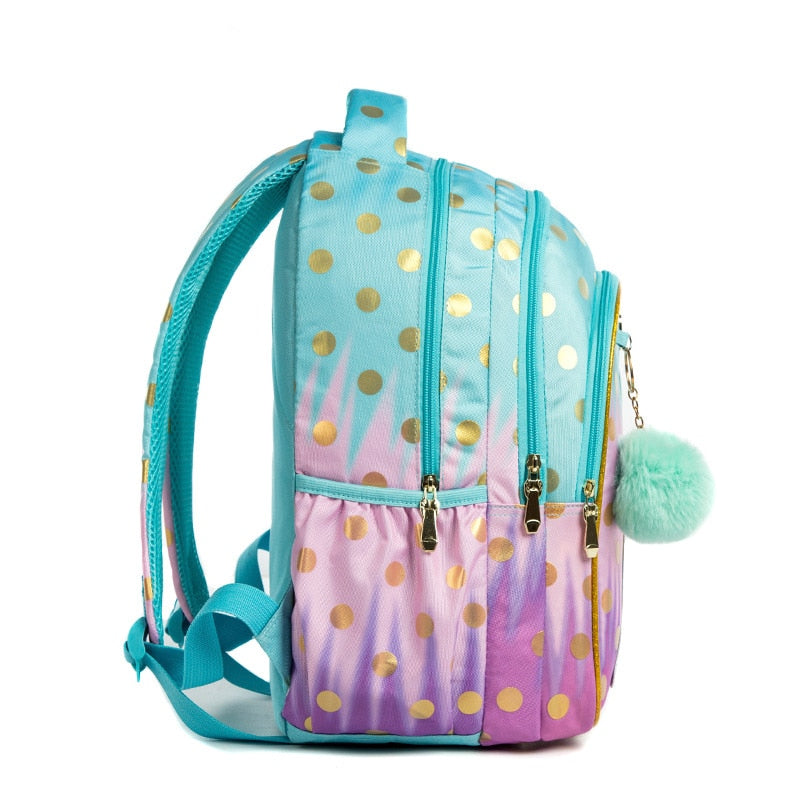 Kids Sequin Primary School Backpack Lunch Bag Pencil Case Set