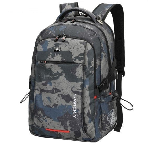 Camouflage Anti-Theft Laptop Backpack With USB Charging Port