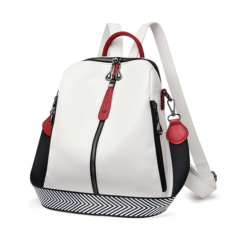 Buy Soft PU Leather Zipper Backpack Online Australia at BargainTown
