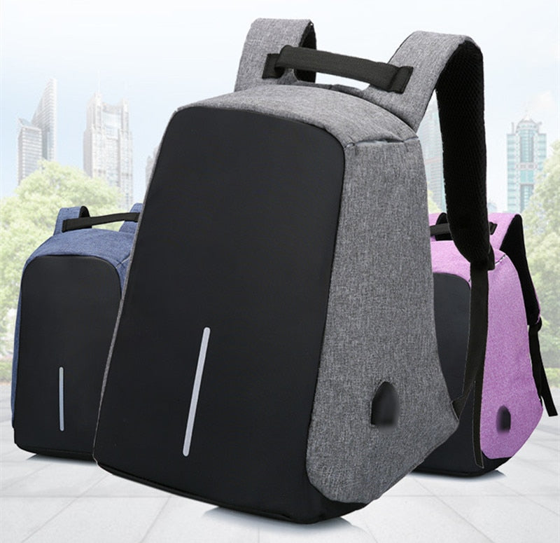 Buy Anti-Theft Backpack With USB Charging Port Online Australia at BargainTown