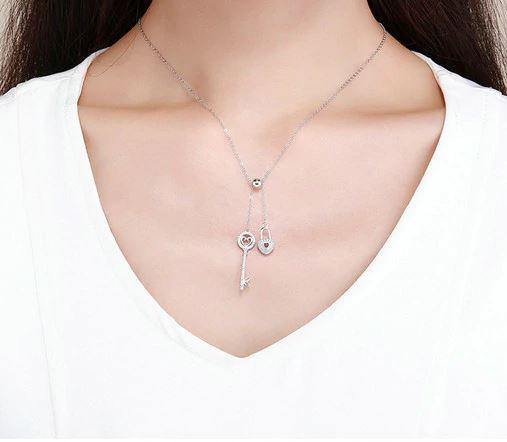 Buy Key of Heart Sterling Silver Necklace Online Australia at BargainTown