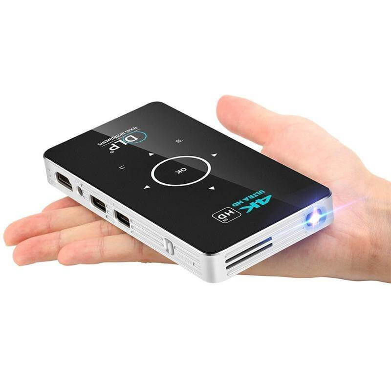 Mini WiFi Projector 4K DLP Android With Tripod