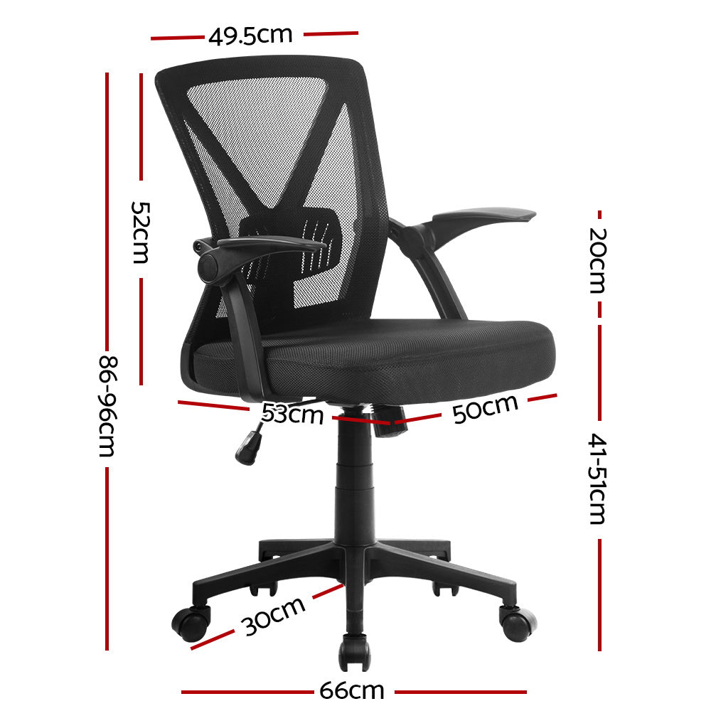Mesh Executive Swivel Office Chair Computer Chair Mid Back - Black