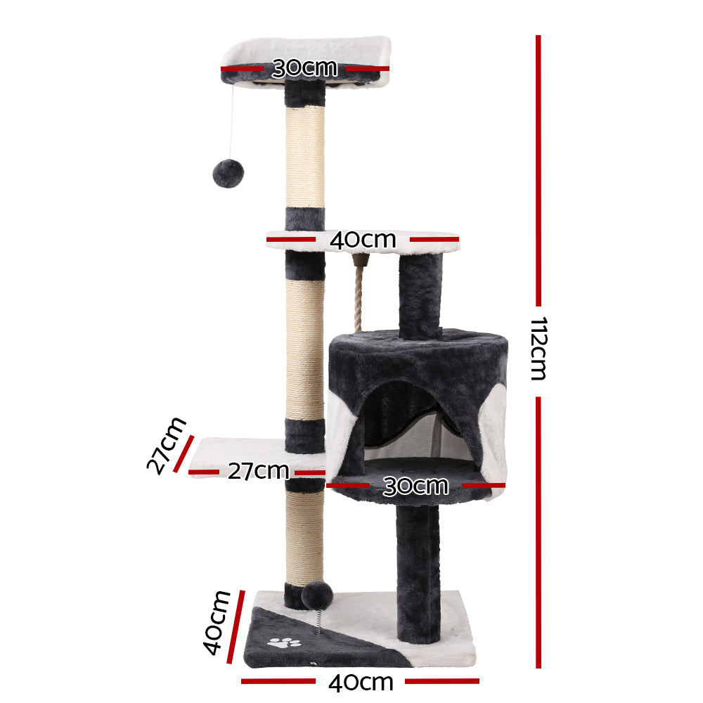 Buy 112cm Cat Tree Scratching Post Tower Online Australia at BargainTown