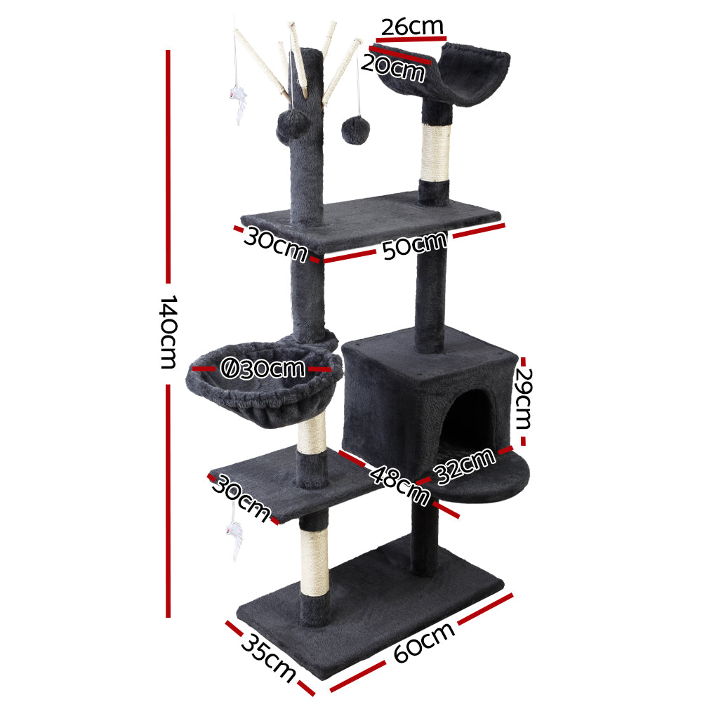 Buy 140cm Cat Condo Scratching Post Tower Online Australia at BargainTown