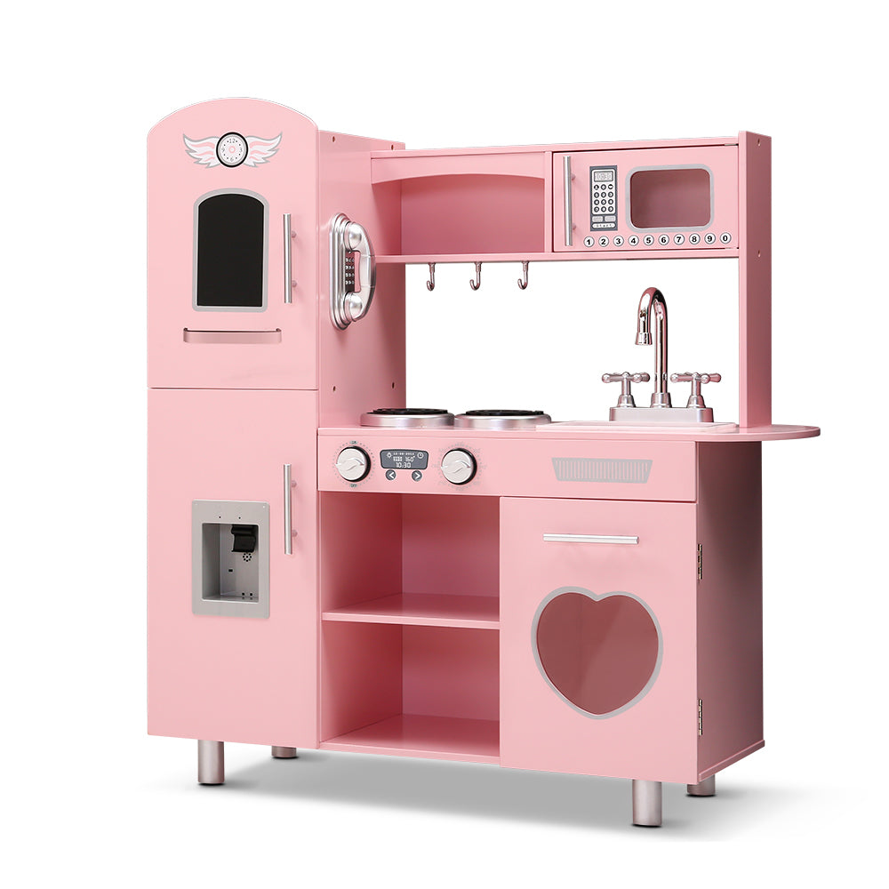Buy Kids Pink Wooden Kitchen Set Pretend Play Utensils Toy Set Online Australia at BargainTown