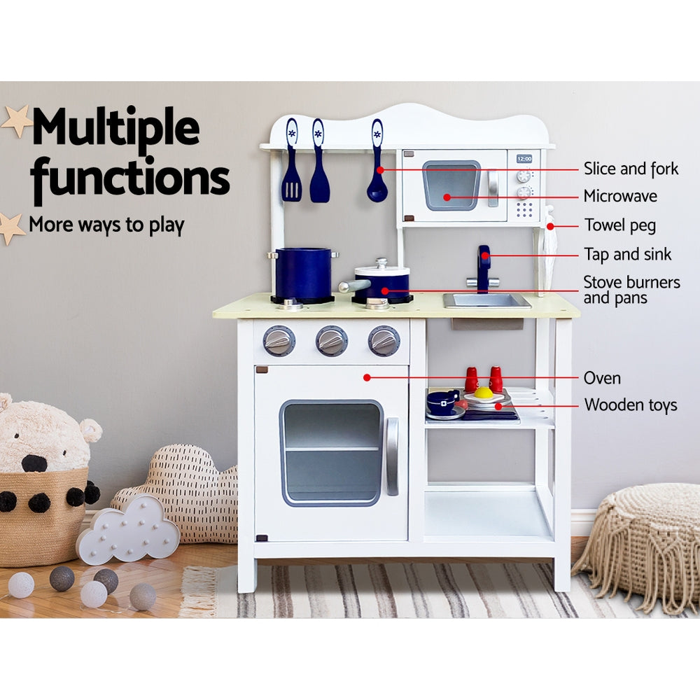 Buy Keezi 18 Piece Kids Kitchen Play Set - White Online Australia at BargainTown