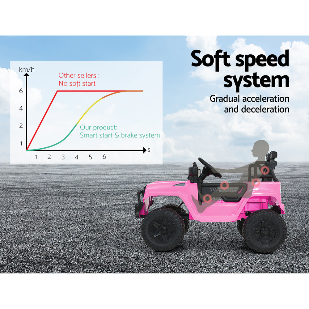 Kids Jeep Ride On Car With Remote Control Pink
