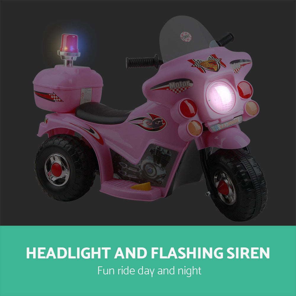 Kids Motorbike Ride On Motorcycle Pink