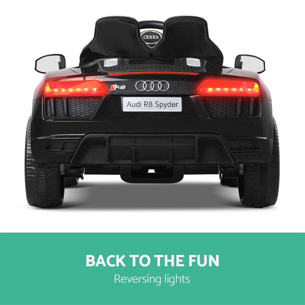 Kids Ride On Car AUDI R8 SPYDER With MP3 Player - Black