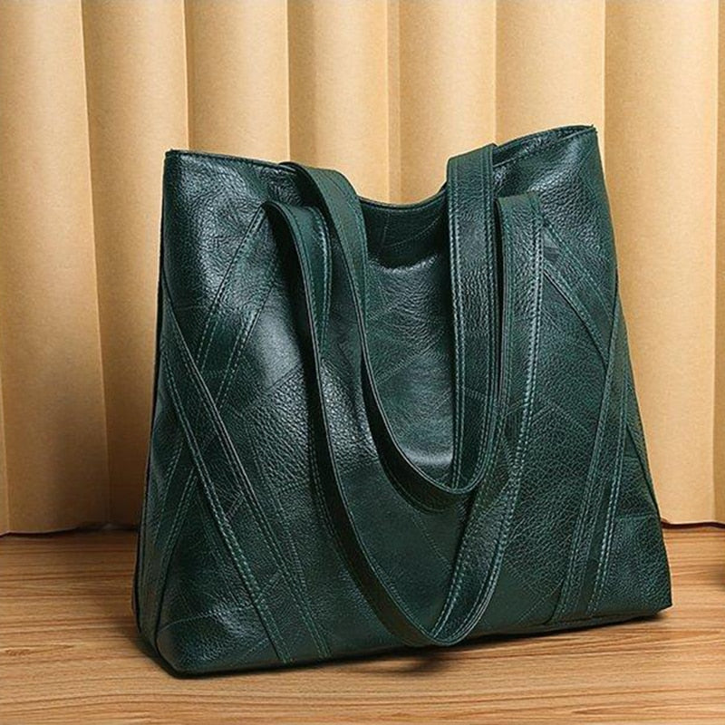 Buy Retro Large Capacity PU Leather Tote Bag Online Australia at BargainTown